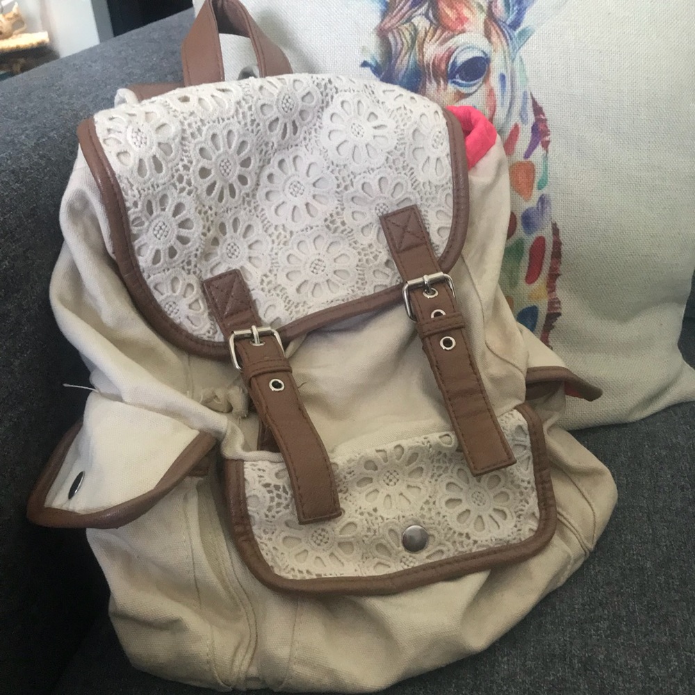 Front lace Backpack with moose hat